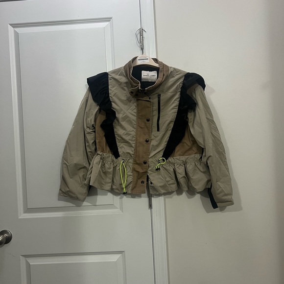 Sandy Liang Brown / Black Pell Jacket Size Medium $850 - Picture 2 of 7